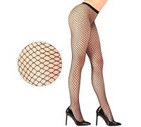 WIDMANN MILANO PARTY FASHION - Collant a rete con maglie larghe, nero, Halloween, carnevale