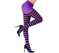 W WIDMANN MILANO Party Fashion - Collant da donna a righe, collant 70 DEN, accessorio per Halloween e Carnevale