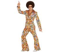 W WIDMANN MILANO Party Fashion - Costume anni 70, giacca e pantaloni, hippie, reggae, flower power, disco fever, costumi in maschera