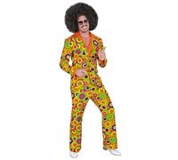 W WIDMANN MILANO Party Fashion - Costume anni 70, giacca e pantaloni, hippie, reggae, flower power, disco fever, costumi in maschera