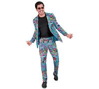 Widmann The 80s Party Fashion Suit (Jacket, Pants) (S) Turquoise / Light Blue