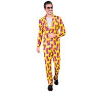 W WIDMANN MILANO Party Fashion - Completo da Uomo Anni '80 | Con giacca e pantaloni, look retrò accattivante, costume per Carnevale, festival e feste a tema