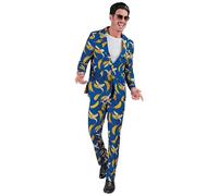 Widmann Neon Banana Party Fashion Suit (Jacket, Pants) (S) Blue