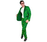 W WIDMANN MILANO Party Fashion - Abito da uomo per la festa di San Patrizio, giacca e pantalone, Irlanda, trifoglio