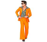 W WIDMANN MILANO Party Fashion - Completo stile disco anni '70, giacca con camicia, pantaloni, completo, costumi in maschera