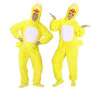 W WIDMANN MILANO Party Fashion - Costume anatra, tuta con maschera a cappuccio, costume animale, pulcino