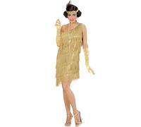 W WIDMANN MILANO Party Fashion - Costume anni '20 da donna, 3 pezzi | Con abito, collare di paillettes e fascia per capelli con piuma, outfit Charleston, costume da flapper per Carnevale