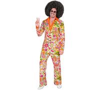 W WIDMANN MILANO Party Fashion - Costume anni '60, giacca e pantaloni, Hippie, Reggae, Flower Power, Disco Fever