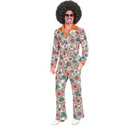W WIDMANN MILANO Party Fashion - Costume anni '60, giacca e pantaloni, Hippie, Reggae, Flower Power, Disco Fever