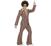 W WIDMANN MILANO Party Fashion - Costume anni '70 completo giacca e pantaloni, hippie, reggae, flower power, disco fever, costumi di carnevale