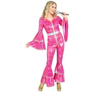 W WIDMANN MILANO Party Fashion - Costume stile disco anni '70, tuta, dancing queen, costume intero, outfit cattivo gusto