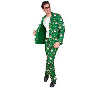 W WIDMANN MILANO Party Fashion - Costume Babbo Natale da uomo, giacca e pantaloni, completo natalizio, abito natalizio