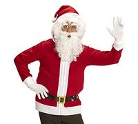 W WIDMANN MILANO Party Fashion - Costume Babbo Natale, giacca con cappuccio, cintura, travestimento inverno, Natale