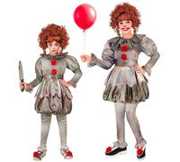 W WIDMANN MILANO Party Fashion - Costume da clown assassino per bambini, vestito, clown horror, costume di Halloween