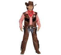 W WIDMANN MILANO Party Fashion - Costume da cowboy per bambino, camicia con gilet, chaps, cappello, Wild West, festa a tema, carnevale