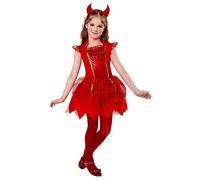 W WIDMANN MILANO Party Fashion - Costume bambino diavolo, vestito, corna, inferno, Halloween