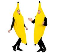 W WIDMANN MILANO Party Fashion - Costume banana per adulti, cibo, frutta, costumi in maschera