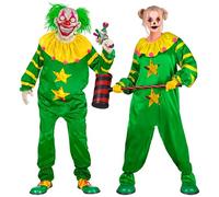 W WIDMANN MILANO Party Fashion - Costume clown horror spaziale, tuta, clown killer, travestimento Halloween