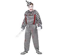 W WIDMANN MILANO Party Fashion - Costume Clown retrò, Horror, Clown assassino, Arlecchino, Psycho, Halloween