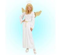 W WIDMANN MILANO Party Fashion - Costume da angelo da donna | Set da 3 pezzi con abito, cintura e aureola per Natale, la recita del presepe, il Carnevale e le feste a tema