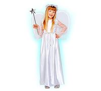 W WIDMANN MILANO Party Fashion - costume da angelo per bambini, vestito, ali, aureola, Natale, carnevale