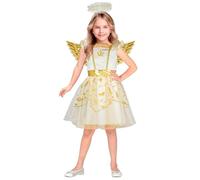 W WIDMANN MILANO Party Fashion - Costume da angelo per bambini, vestito, ali, aureola, per carnevale, Natale