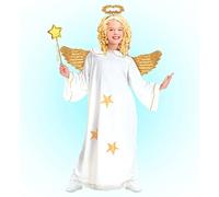 W WIDMANN MILANO Party Fashion - costume da angelo per bambini, vestito, aureola, Cristo Bambino, Natale, carnevale