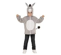W WIDMANN MILANO Party Fashion - Costume da asino di peluche per bambini, giacca con cappuccio e maschera, carnevale, festa a tema