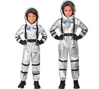 Widmann S.r.l. Costume da astronauta argento - tuta e casco - 128 cm (5-7 anni)