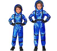 W WIDMANN MILANO Party Fashion - Costume da astronauta per bambini, tuta spaziale con casco, tuta spaziale, astronauta, costumi di carnevale