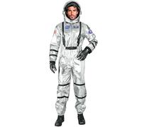 W WIDMANN MILANO Party Fashion - Costume da astronauta per uomo, tuta spaziale con casco, tuta spaziale, astronauta, costumi di carnevale