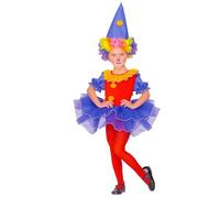 W WIDMANN MILANO Party Fashion - Costume da ballerina clown per bambini, costume con tutù, cappello, clown da circo, per carnevale