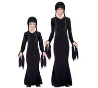 W WIDMANN MILANO Party Fashion - Costume da bambina Dark Girl, abito gotico, strega, Halloween