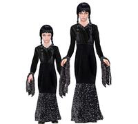 W WIDMANN MILANO Party Fashion - Costume da bambina Dark Girl, abito gotico, strega, Halloween