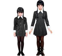 W WIDMANN MILANO Party Fashion - costume da bambina dark girl, vestito, gotico, scolaretta, carnevale, Halloween
