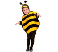 W WIDMANN MILANO Party Fashion - Costume da bambino ape di peluche, poncho con cappuccio, costume da animale