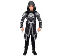 W WIDMANN MILANO Party Fashion - Costume da bambino cavaliere oscuro, nero, medievale, soldato, ninja, guerriero