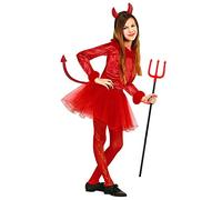 WIDMANN MILANO PARTY FASHION - Costume da bambina diavoletta, inferno, Halloween, costumi in maschera