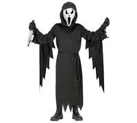 W WIDMANN MILANO Party Fashion - Costume da bambino Fantasma urlante, nero, tristo mietitore, demone, costume horror