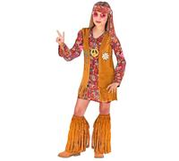 W WIDMANN MILANO Party Fashion - costume da bambino hippie, vestito, flower power, ragazza dei fiori, costumi, carnevale