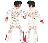 W WIDMANN MILANO Party Fashion - Costume da bambino King of Rock'N'Roll, top e pantaloni, outfit da musicista per carnevale e feste