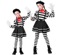 W WIDMANN MILANO Party Fashion - Costume da bambino Pantomimo, set composto da top, gonna, foulard, guanti e berretto, per carnevale