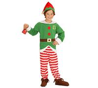 W WIDMANN MILANO Party Fashion - Costume da bambino per aiutante di Babbo Natale, costume da elfo, travestimento di Natale