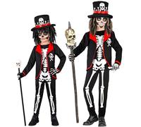 W WIDMANN MILANO Party Fashion - Costume da bambino Prete Voodoo, scheletro, costume di Halloween