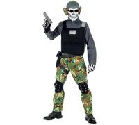 W WIDMANN MILANO Party Fashion - Costume da bambino soldato scheletro, uniforme militare, travestimento carnevale