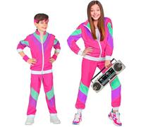 W WIDMANN MILANO Costume tuta bambino Party Fashion completo anni '80 rosa - tuta da jogging