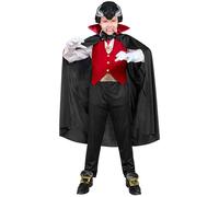 W WIDMANN MILANO Party Fashion - costume da bambino vampiro, gotico, succhiasangue, conte scuro, costume di Halloween