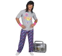 W WIDMANN MILANO Party Fashion - Costume da beach boy anni '80, T-shirt, pantaloni larghi, costumi in maschera