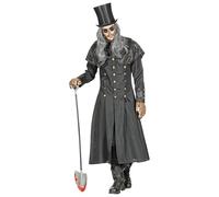 W WIDMANN MILANO Party Fashion - Costume da becchino, cappotto con colletto, travestimento gotico