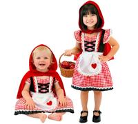 W WIDMANN MILANO Party Fashion - Costume da Cappuccetto Rosso per bambini | Set da 2 pezzi, per neonati e bambini piccoli, vestitino e mantello con cappuccio per feste a tema fiabesco e Carnevale